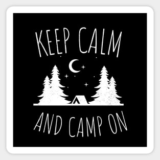 keep calm and camp on Sticker